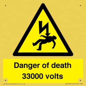 Danger of death 33000 volts